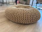 Loods 5 Handgemaakte gebreide Poef ottoman, Rond, 100 tot 125 cm, Ophalen of Verzenden, Zo goed als nieuw