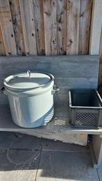 Mooie grote grijze weckketel met deksel, Ophalen, Rond, Kunststof