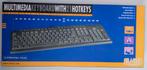 SWEEX - MULTIMEDIA KEYBOARD WITH 21 HOTKEYS (retro), Ophalen of Verzenden, Qwerty, Nieuw