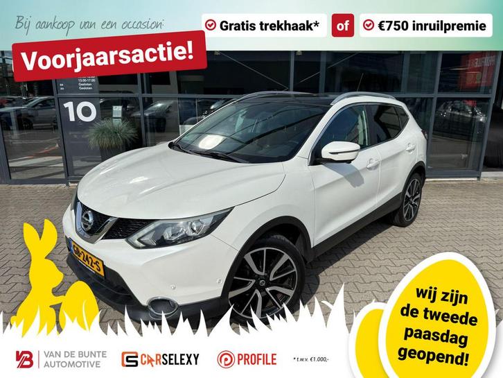 Nissan Qashqai 1.2 Tekna *Panoramadak & Cruise Control*, Auto's, Nissan, Bedrijf, Te koop, Qashqai, 360° camera, ABS, Achteruitrijcamera