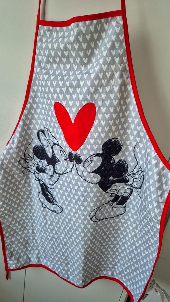 Disney mickey en minnie mouse schort, Huis en Inrichting, Keuken | Textiel, Ophalen of Verzenden, Nieuw, Rood, Schort