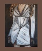 Origineel handgeschilderd schilderij vrouw modern Fashion, Ophalen of Verzenden