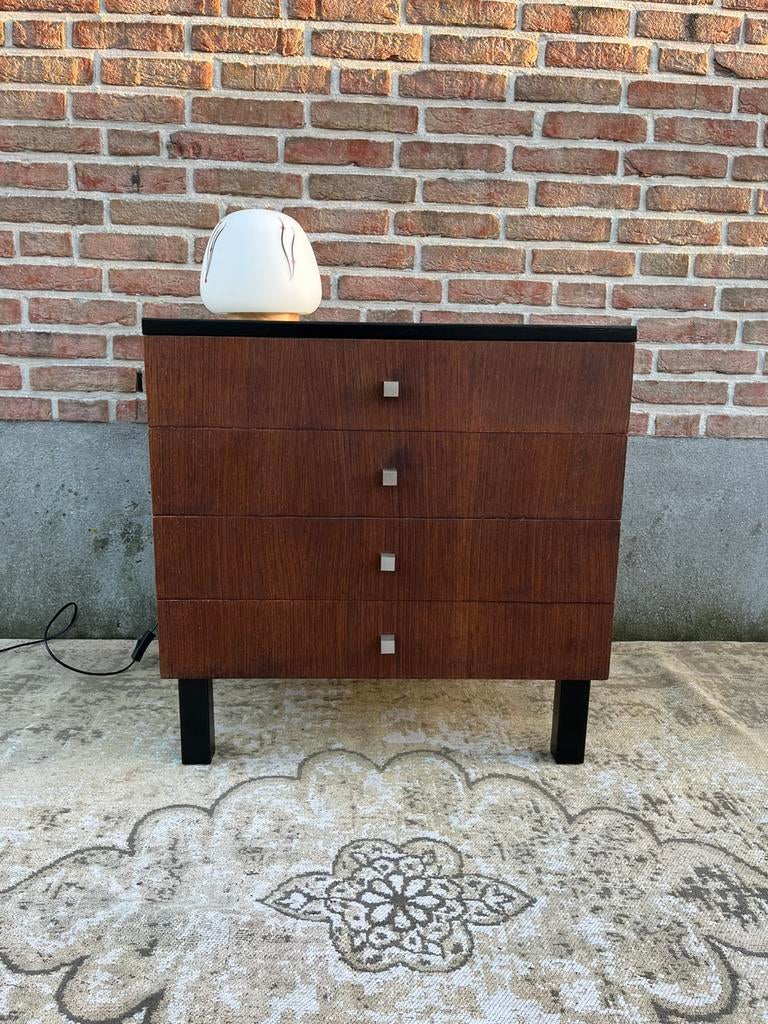 Vintage palissander ladenkast, mooi mid century meubel, Ophalen, Gebruikt, Vintage palissander ladenkast, mooi mid century retro