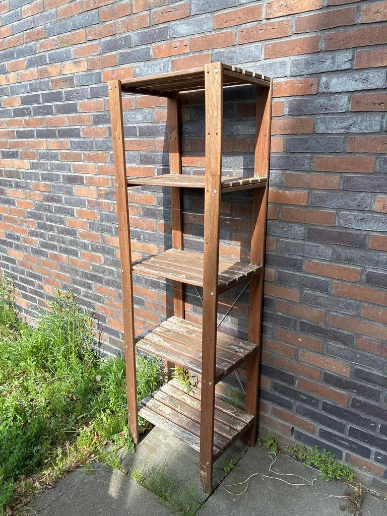 Houten plantenrek / opbergrek voor buiten, Ophalen, Gebruikt, Hout, Overige typen