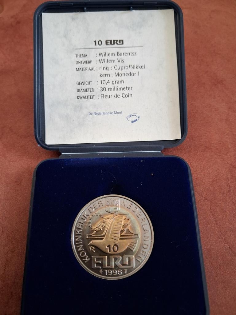 10 Euro Willem Barentsz munt 1996 - Fleur de Coin, Postzegels en Munten, Ophalen of Verzenden, Koningin Beatrix, Euro's, Losse munt