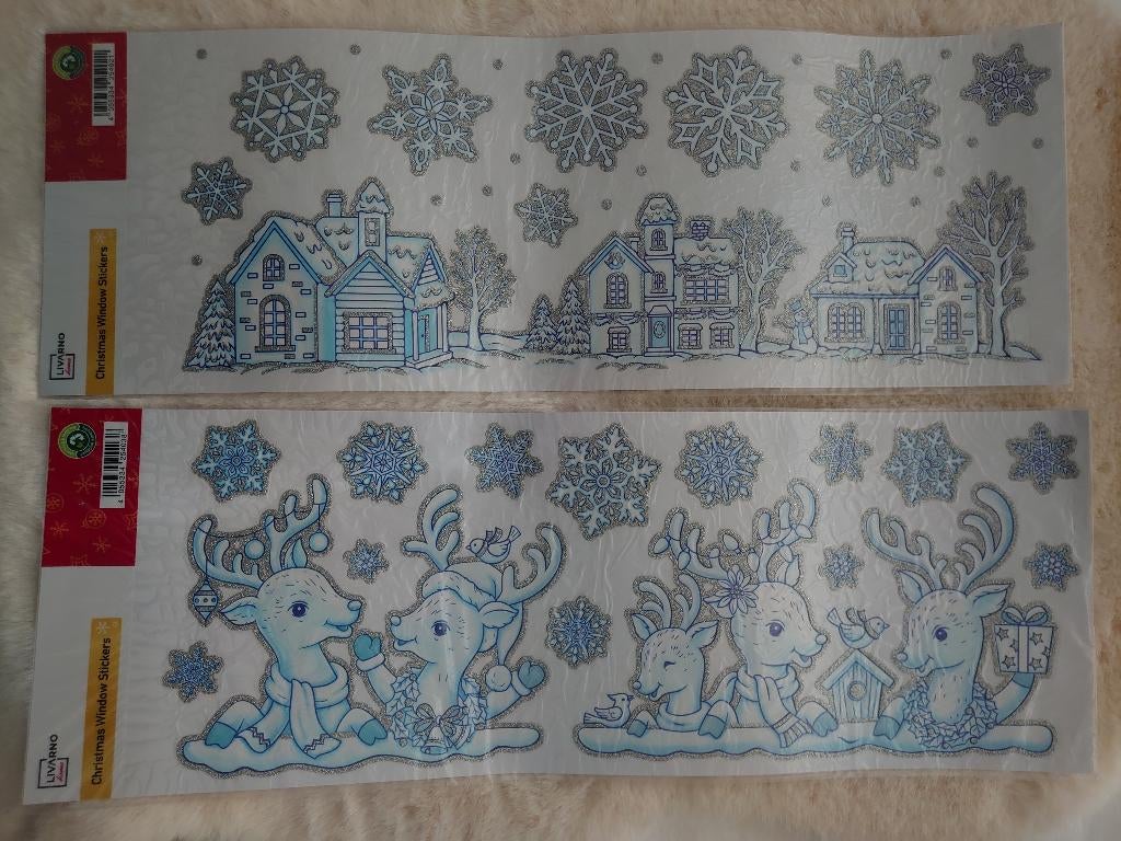 kerst raam stickers, Diversen, Kerst, Verzenden, Nieuw