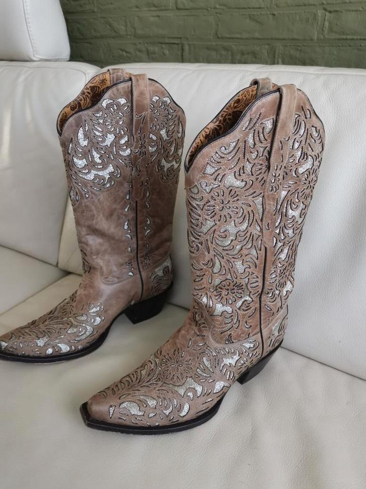 Corral western boots, Kleding | Dames, Schoenen, Zo goed als nieuw, Overige typen, Bruin, Ophalen