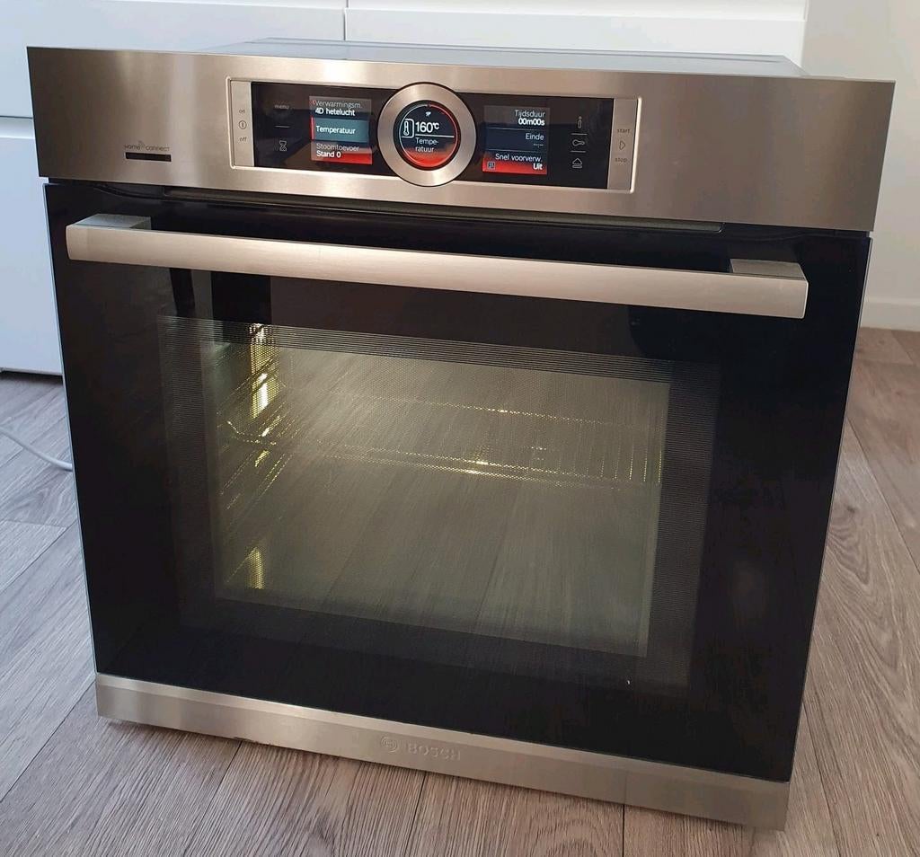 Luxe XL Bosch combi oven/ magnetron met Wifi + zelfreiniging, Ophalen, 60 cm of meer, Zo goed als nieuw, Oven met grill