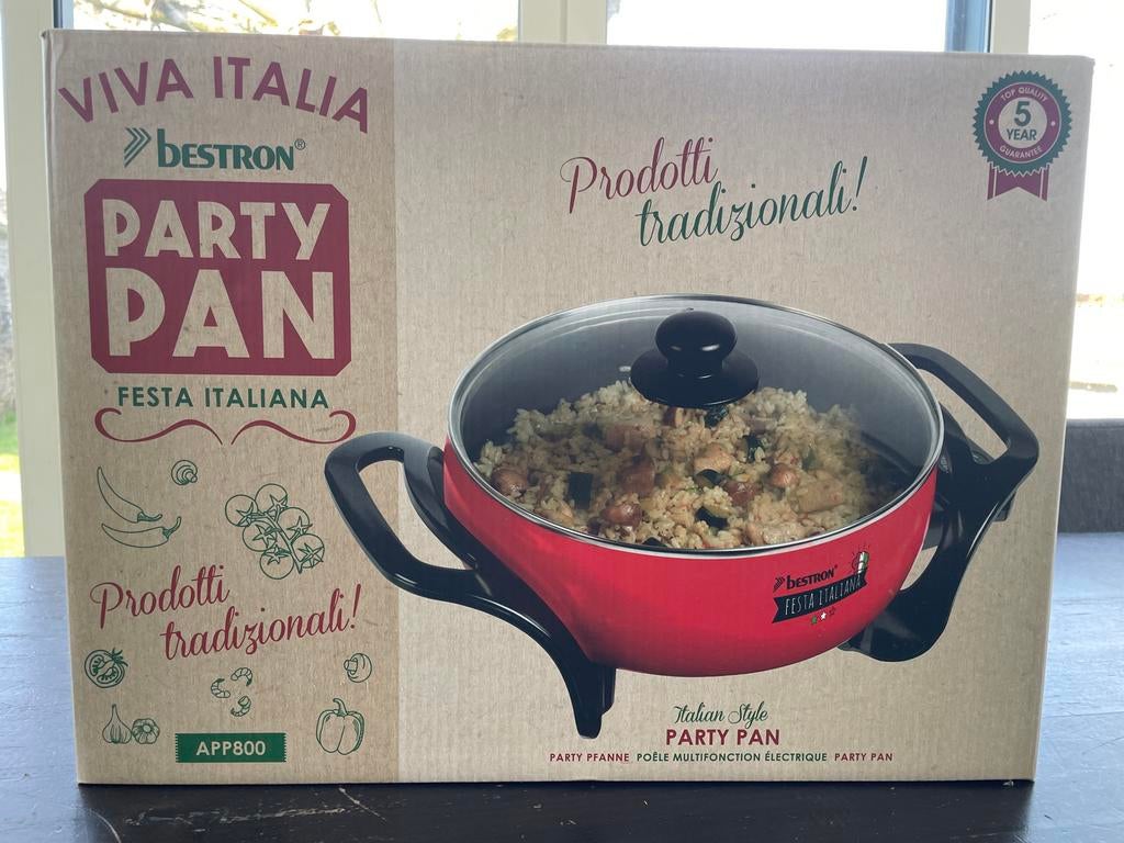 Bestron Viva Italia Party Pan - Nieuw, Ophalen of Verzenden, Nieuw, Overige materialen, Overige typen