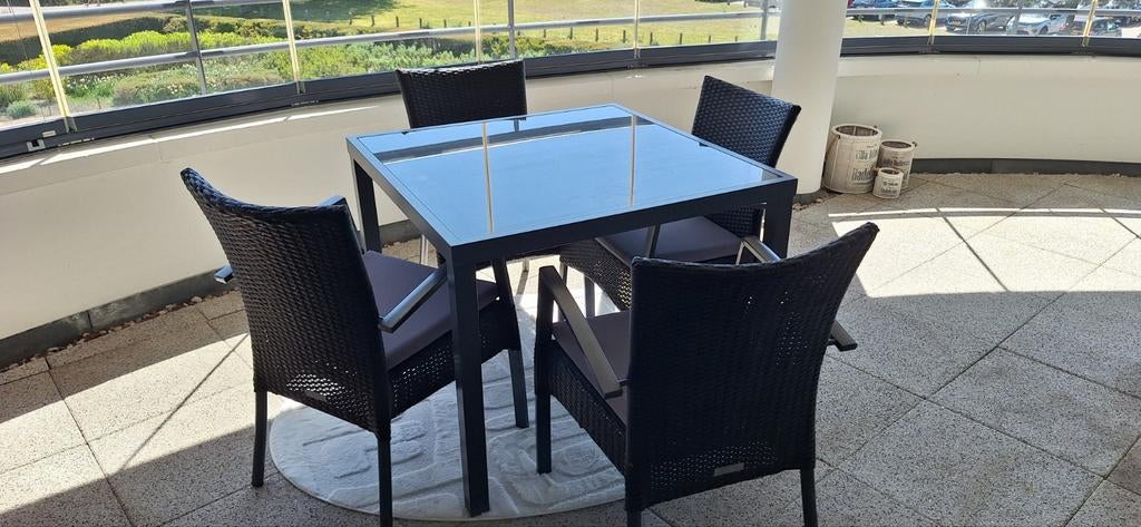 Royal Patio tuintafel 95x95x74cm, Tuin en Terras, Tuinsets en Loungesets, Ophalen, 4 zitplaatsen, Gebruikt, Eettafel