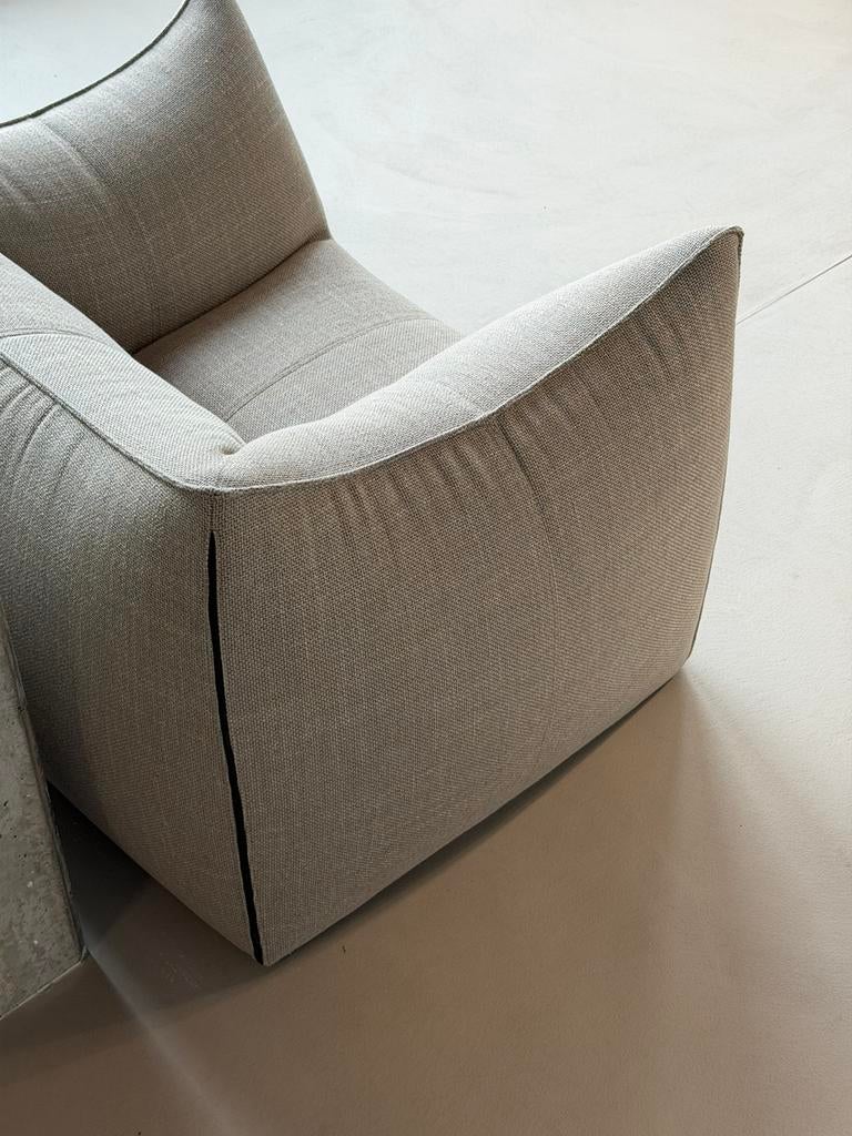 Vintage B&B Italia Le Bambole | NIEUWSTAAT + Garantie, Fauteuil design stoel lounge loungestoel, 75 tot 100 cm, Ophalen of Verzenden