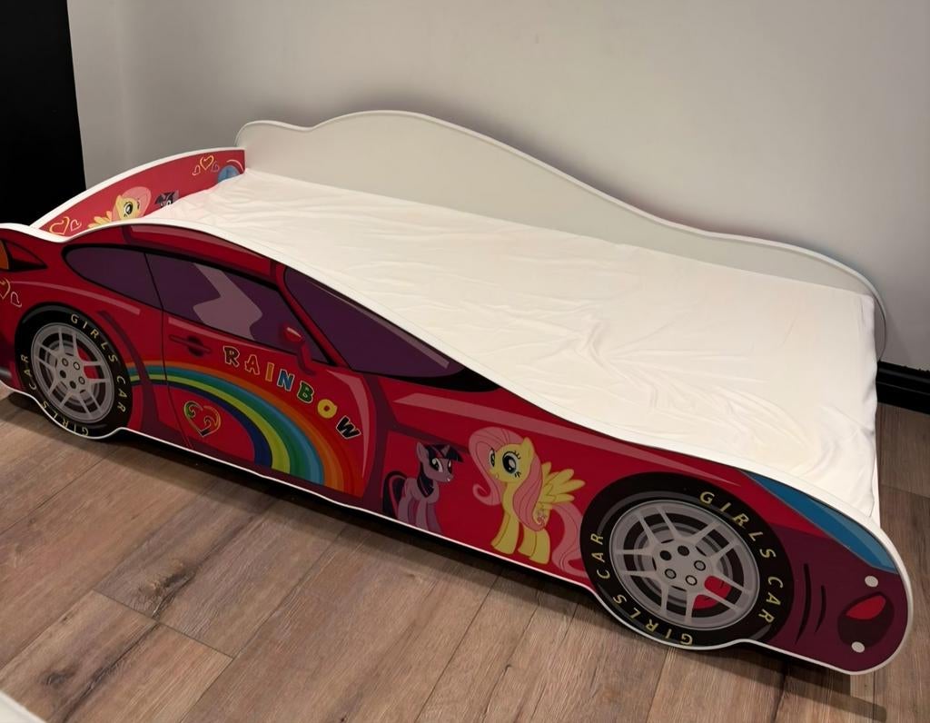 Kinderbed 140x70 met lattenbod en matrasje, 70 tot 85 cm, 140 tot 160 cm, Zo goed als nieuw, Ophalen