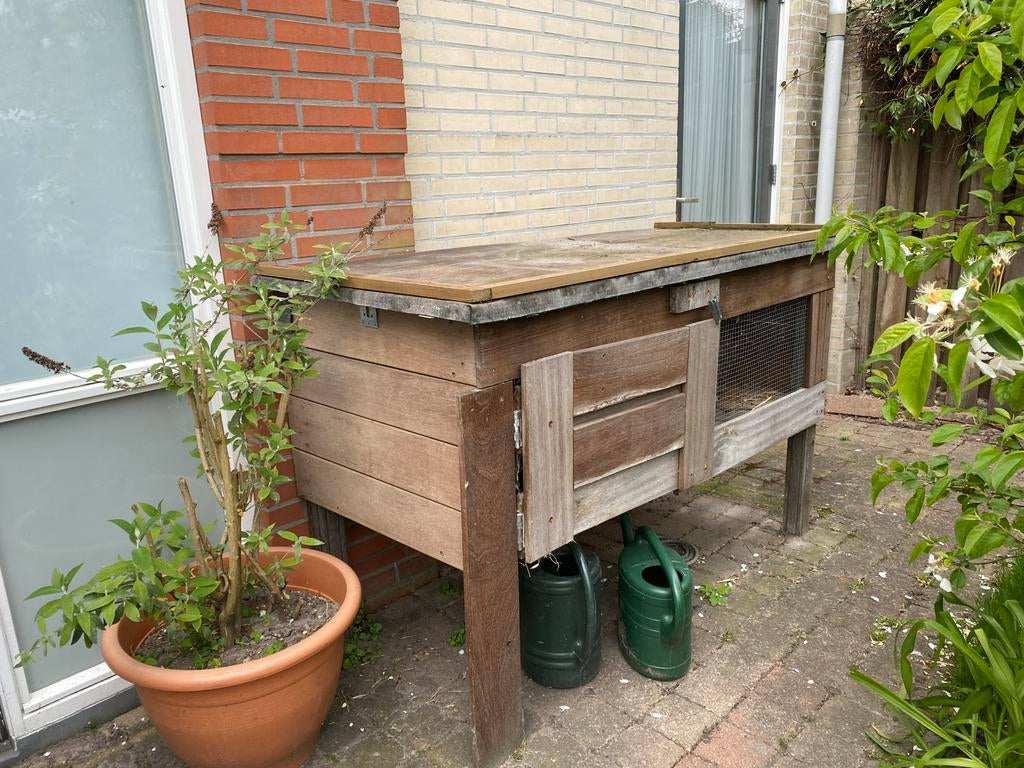 Gratis konijnenhok 76 x170 cm, Ophalen, 90 cm of meer, Konijn, Hok