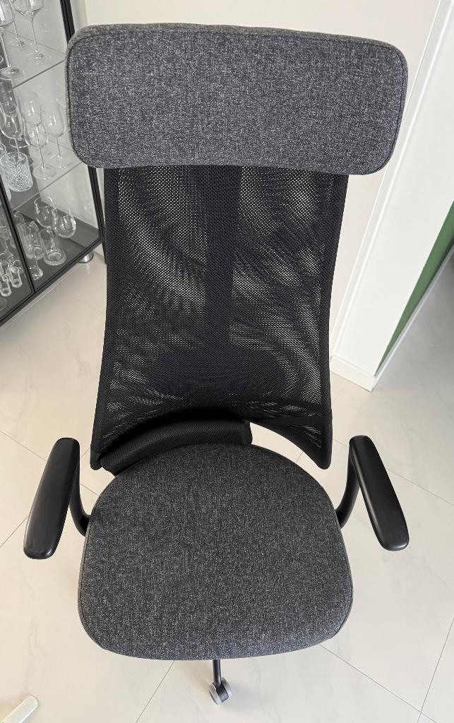 IKEA JÄRVFJÄLLET bureaustoel – grijs stof, Huis en Inrichting, Bureaustoelen, Ophalen of Verzenden, Zo goed als nieuw, Grijs, Bureaustoel