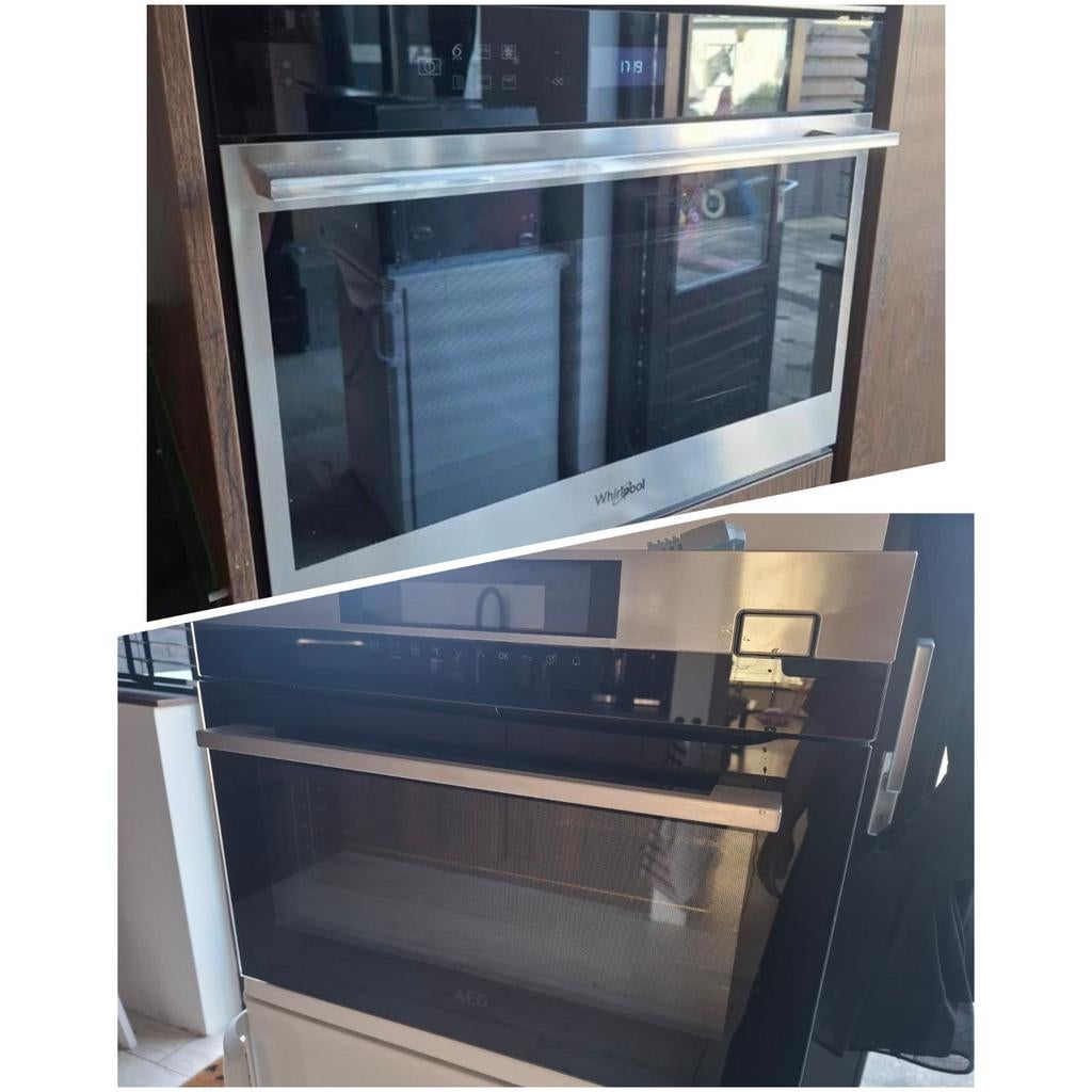 Stoomoven AEG & Whirpool combi oven, Gebruikt, Oven, Inbouw, 45 tot 60 cm