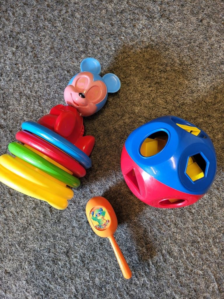 Tupperware hollebol en ringwerpen Mickey en rammelaar, Ophalen, Gebruikt, Overige typen