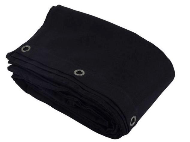 NIEUWE THEATERDOEK VLAMWEREND ZWART 3M BREED, 2.5 M HOOG, Muziek en Instrumenten, Licht en Laser, Nieuw, Licht, Geluidgestuurd