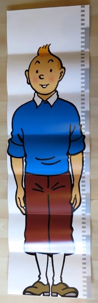 kuifje poster voor lengte meting kind; moulinsart; zeldzaam!, Verzenden, Eén stripboek, Zo goed als nieuw, Hergé