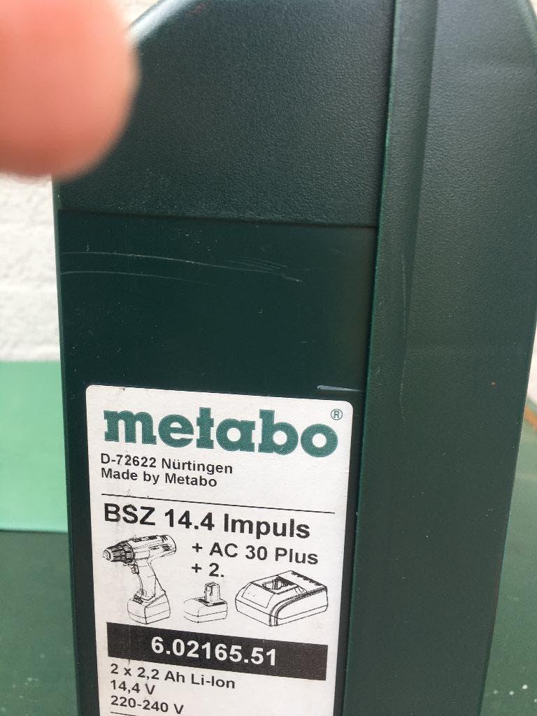 Metabo accuboormachine BSZ14,4 impuls, Ophalen of Verzenden, Gebruikt, Boor- en Schroefmachine