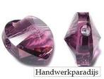 Swarovski 5742 Amethyst Heart Bead 8mm, Ophalen of Verzenden, Nieuw, Kraal
