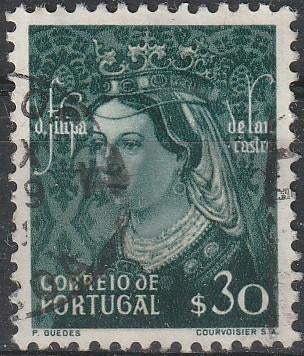 2087. Portugal 731 gest. Filipa de Lancaster, Ophalen of Verzenden, Portugal, Gestempeld