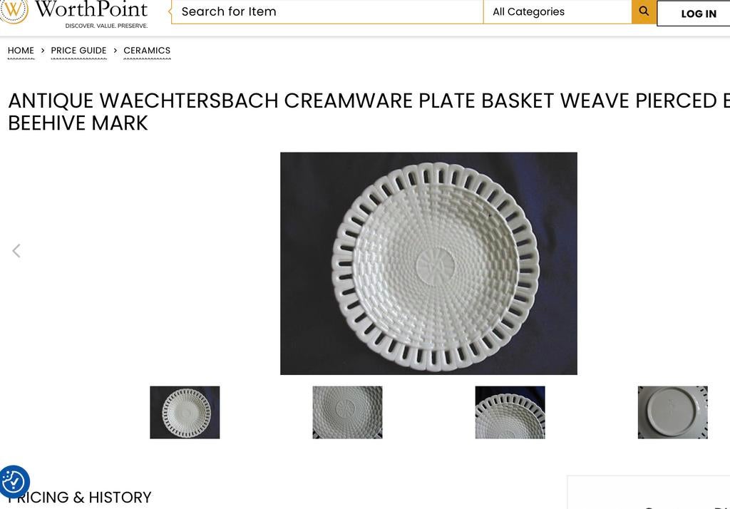 Antiek Waechtersbach roomkleurig bord, Antiek en Kunst, Ophalen of Verzenden
