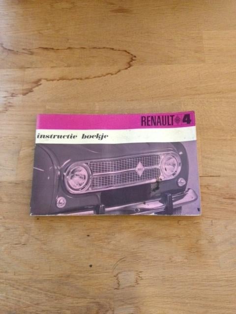 Handleiding/Instructieboekje    Renault  4      1968      NL, Ophalen of Verzenden