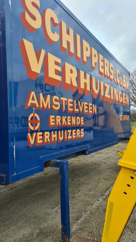 Verhuiscontainer / Opslagcontainer met zijdeuren, Ophalen