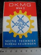 sticker dkmg mva 2 sectie techniek bureau keuringen embleem, Verzenden, Zo goed als nieuw, Bedrijf of Vereniging