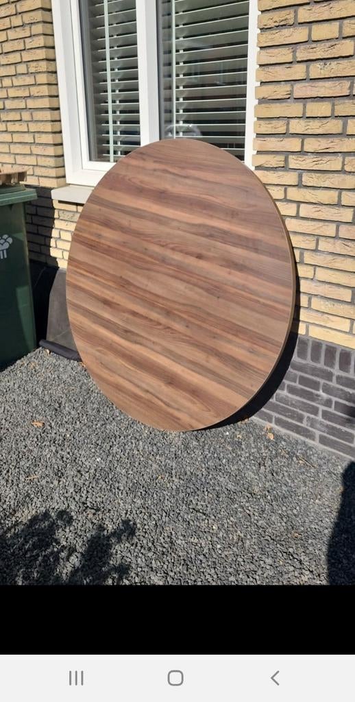 Tafelblad 120cm, Ophalen, 100 tot 150 cm, Rond, Zo goed als nieuw