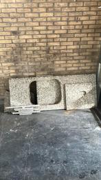 Aanrechtblad plus wasbak, Ophalen, Gebruikt, Grijs, 200 cm of meer