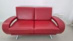 Artifort Malia bank  380- Rood leer, Ophalen, Modern design, Gebruikt, 150 tot 200 cm