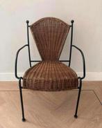 Kinderstoel Bistrostoel Frederic Weinberg gietijzer en ratan, Gebruikt, Bruin, Overige materialen, Ophalen of Verzenden