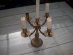 geel koper kandelaar met 5 armen., Ophalen of Verzenden, Koper