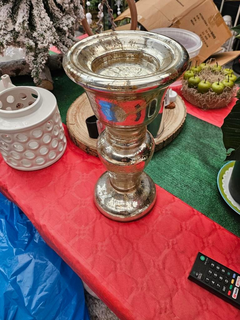Riviera maison  kandelaar  armluis zilver, Ophalen of Verzenden, Zo goed als nieuw, Overige materialen, Minder dan 25 cm