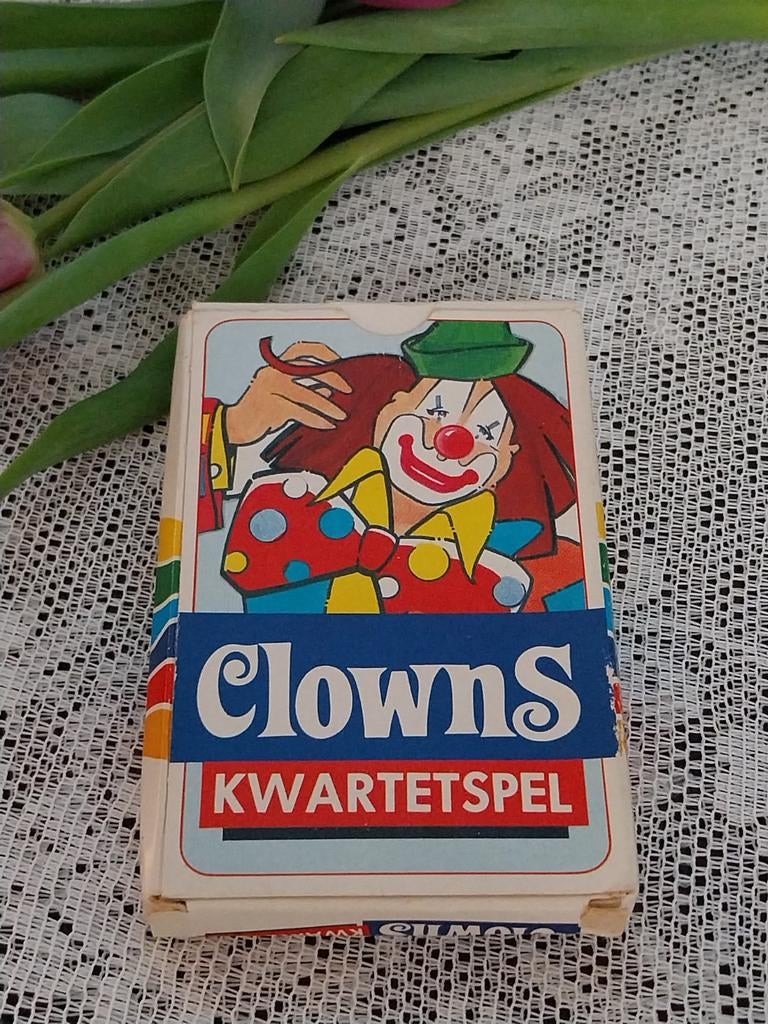 Vintage Clowns Kwartetspel - Fleuril Reclame, Ophalen of Verzenden