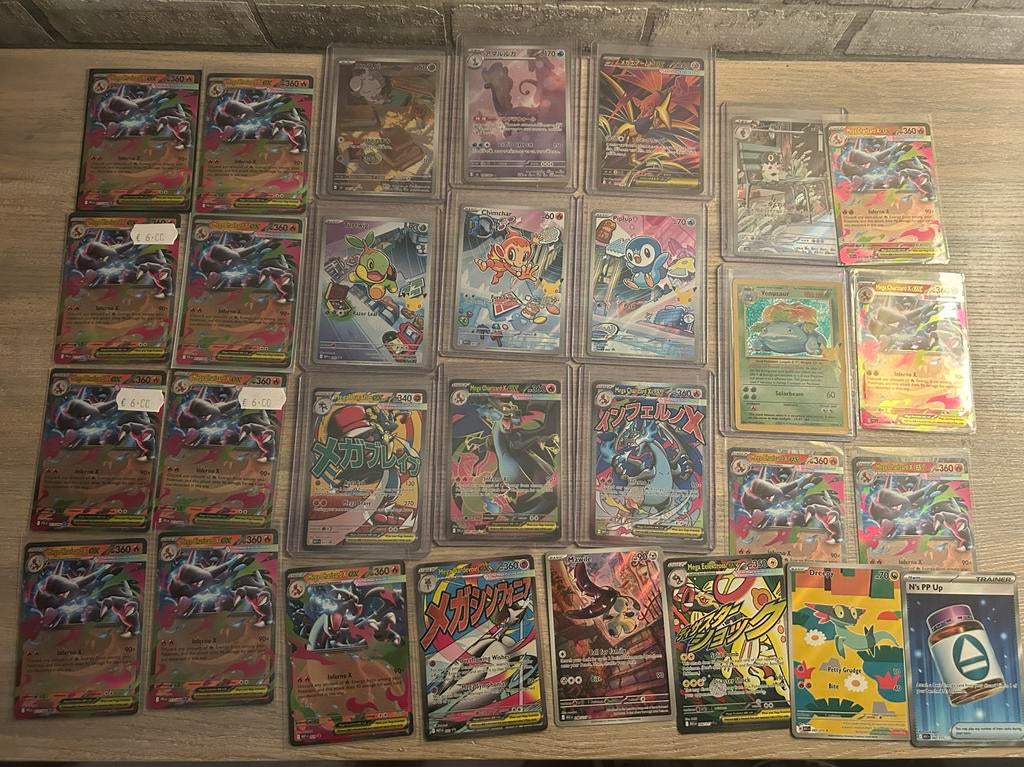Verschillende Pokémon kaarten - GX, EX, V, VMAX, Holo's, Ophalen of Verzenden, Gebruikt, Meerdere kaarten, Foil