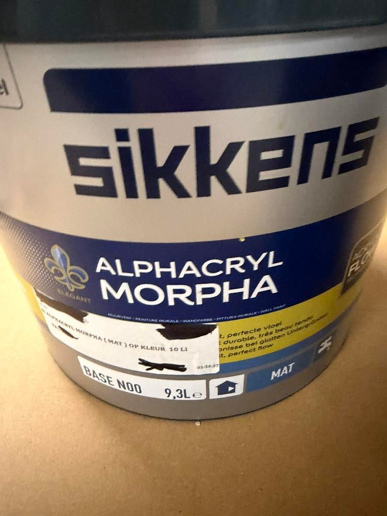 Sikkens Alphacryl morpha blauwgroene muurverf 10liter, Hobby en Vrije tijd, Schilderen, Ophalen, Nieuw, Acrylverf