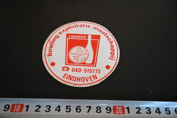 sticker EHV Bowling exploitatie maatschappij Eindhoven, Hobby en Vrije tijd, Stickers en Plaatjes, Zo goed als nieuw, Sticker