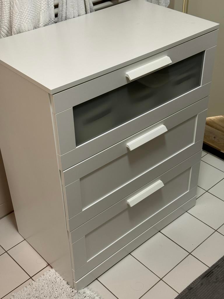 Ikea Witte ladekast met 4 laden, Ophalen, Gebruikt, 100 tot 150 cm, 50 tot 100 cm
