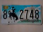 Kentekenplaat Wyoming Amerika usa., Ophalen of Verzenden, Gebruikt, Auto's