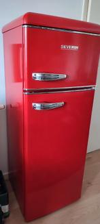 Retro-style fridge/freezer, Witgoed en Apparatuur, Koelkasten en IJskasten, 200 liter of meer, Zo goed als nieuw, Met vriesvak