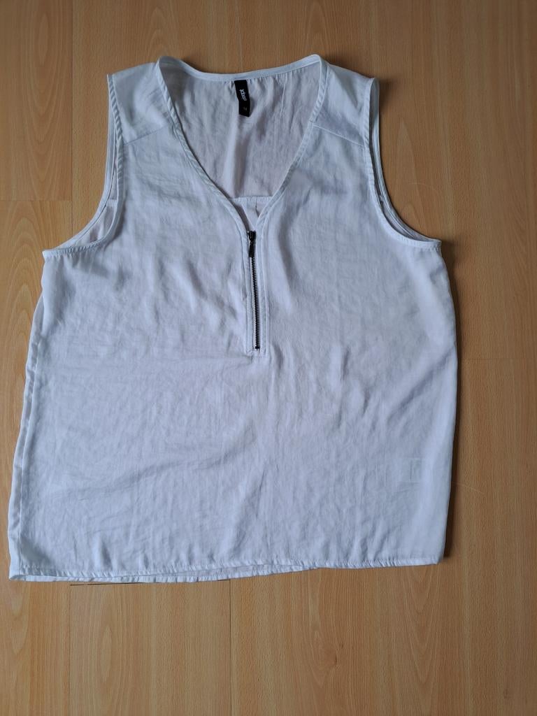 Witte mouwloze top met rits - Elsept, Kleding | Dames, Tops, Maat 38/40 (M), Wit, Elsept, Ophalen of Verzenden