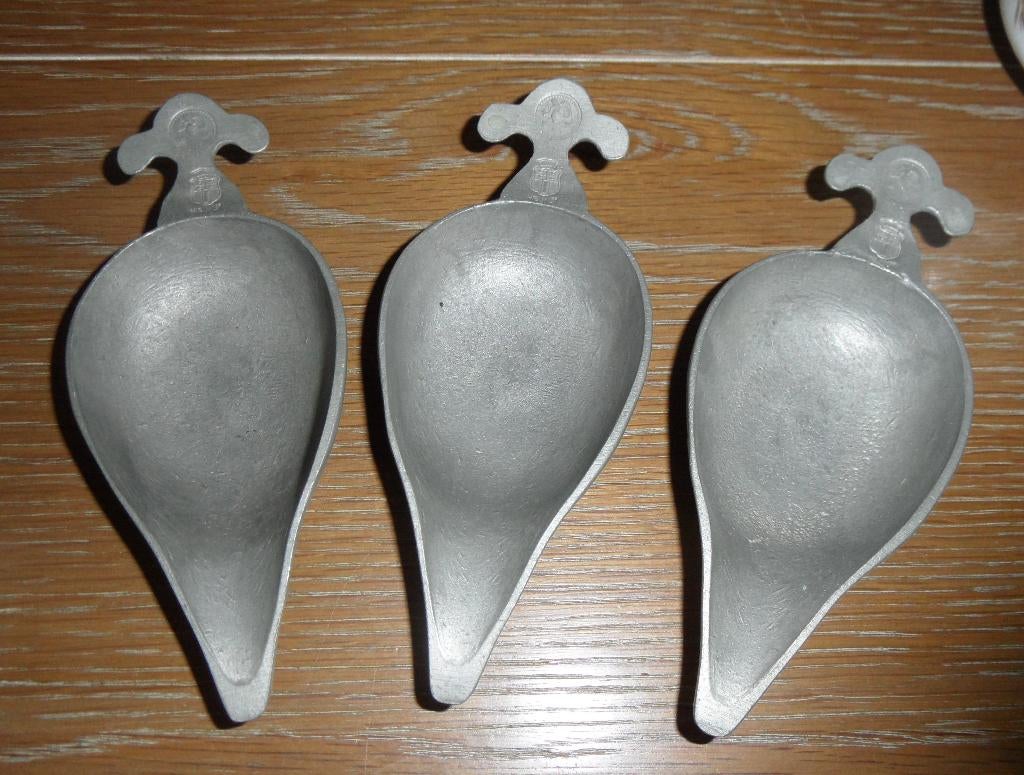 3x tinnen papbootjes, Ophalen of Verzenden