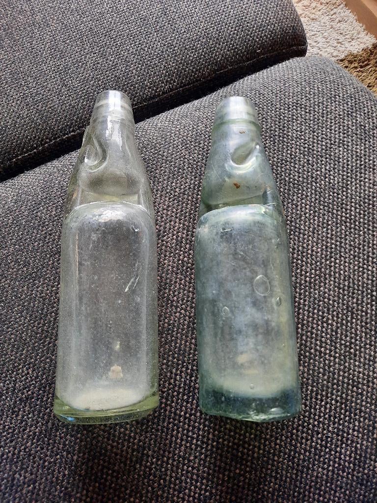 Hele oude knikkerflessen , kogelfles, Antiek en Kunst, Curiosa en Brocante, Ophalen of Verzenden