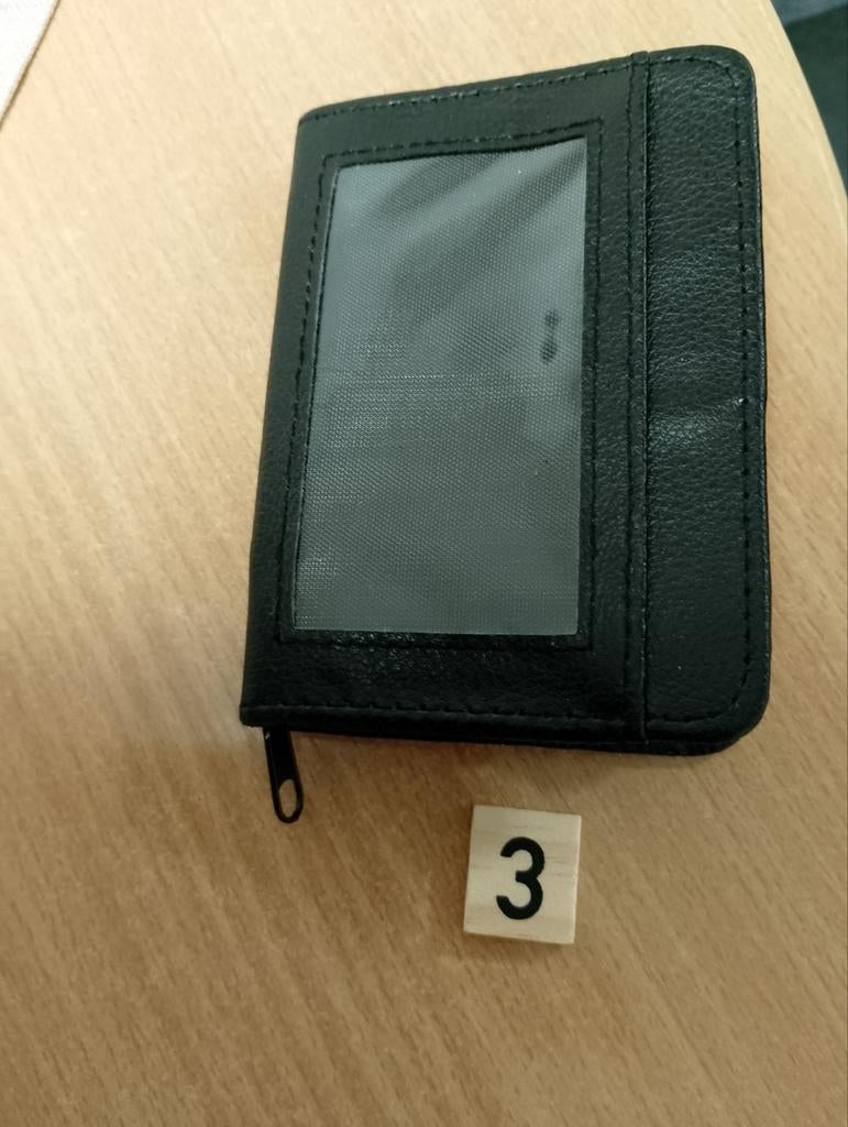 Kunstleren pasjes mapje met ritssluiting, Ophalen of Verzenden, Gebruikt, Zwart