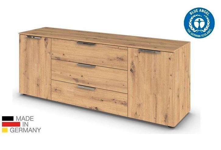 Lage Commode-ladekasten Finesse Grijs-eiken wit SALE-, Huis en Inrichting, Kasten | Dressoirs, Nieuw, 25 tot 50 cm, Ophalen of Verzenden