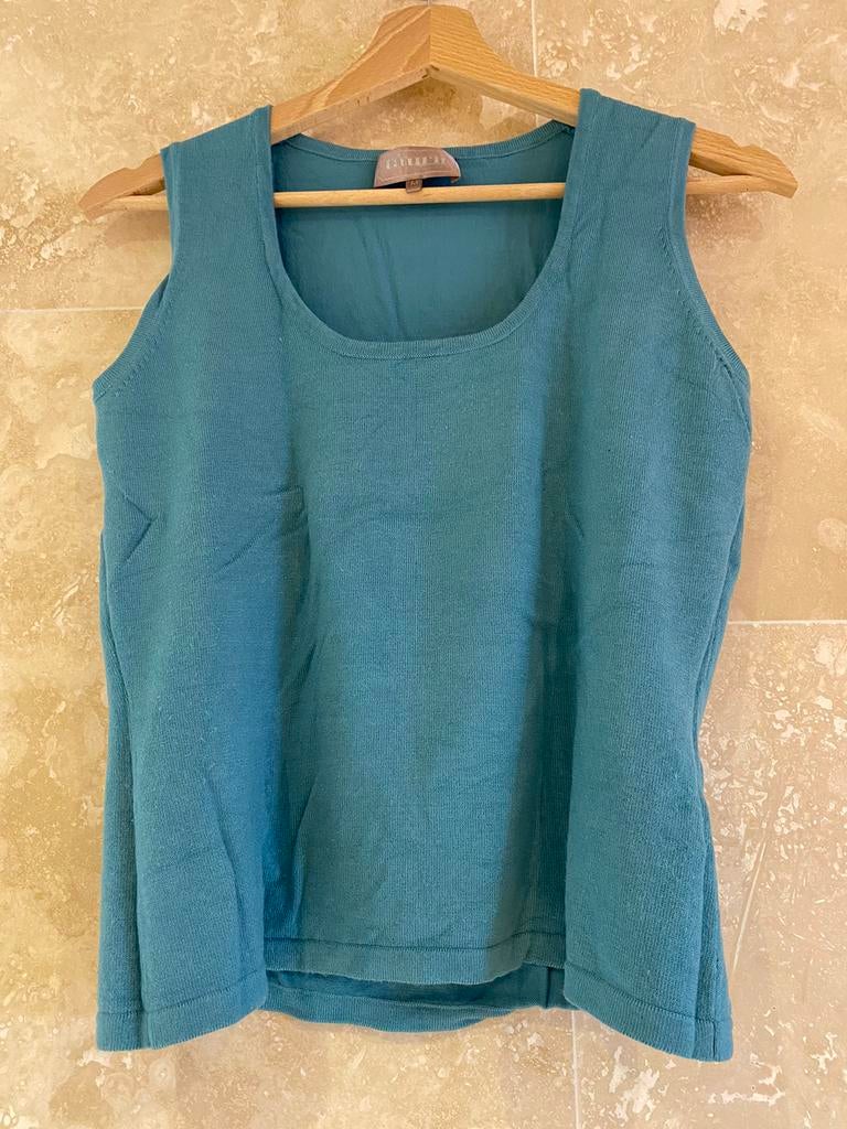 Spencer in prachtige kleur aquamarijn, Overige kleuren, Ophalen of Verzenden, Zo goed als nieuw, Maat 36 (S)