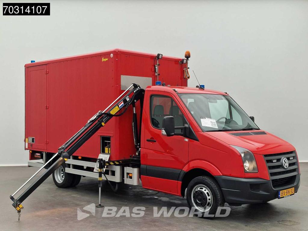 Volkswagen Crafter 136pk Hiab 013 T-2 Kraan D'Hollandia Laad, Auto's, Automaat, 136 pk, Gebruikt, Cruise Control
