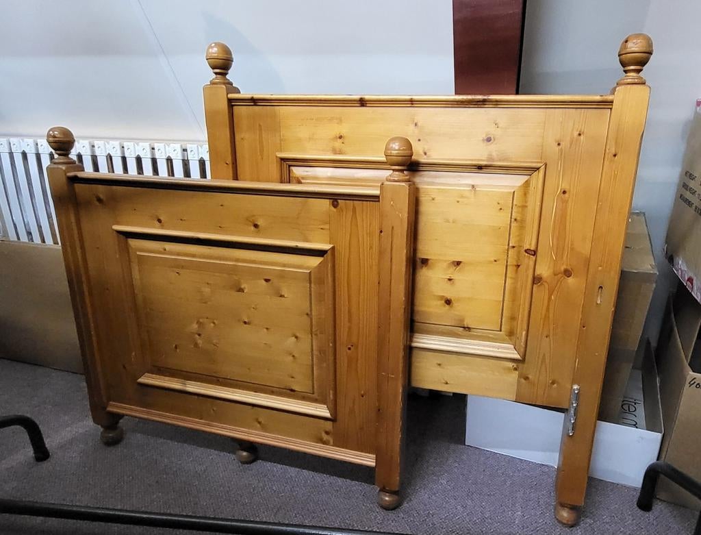 Grenen ledikant met lattenbodem 90x200, Huis en Inrichting, Slaapkamer | Bedden, Ophalen, Gebruikt, 90 cm, Eenpersoons